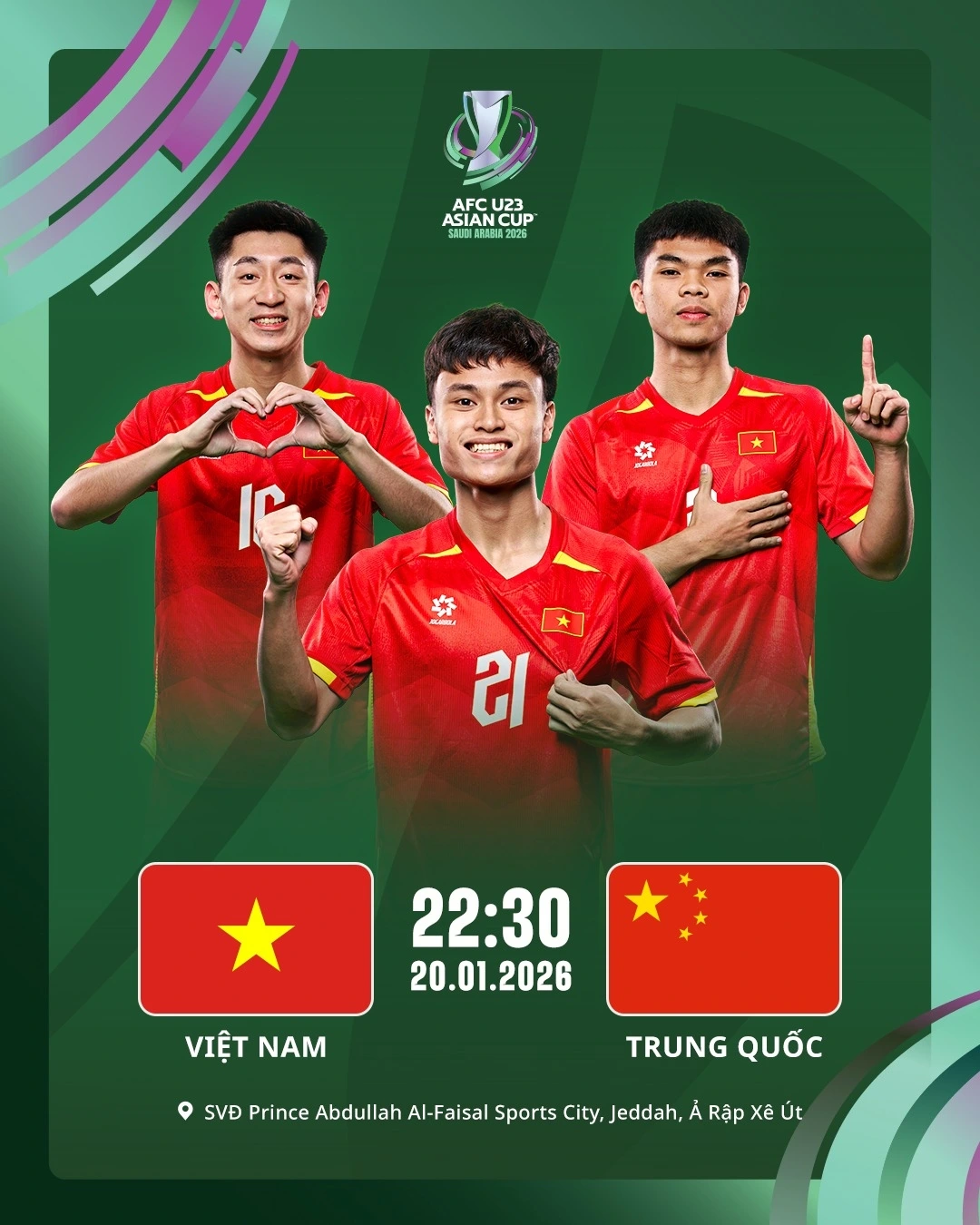 Trận Bán kết giữa U23 Việt Nam và U23 Trung Quốc diễn ra vào lúc 22h30 tối nay (20/01/2026) đang là tâm điểm chú ý của người hâm mộ.